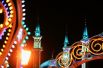 Новогодняя иллюминация на фоне Мечети Кул-Шариф в Казани.