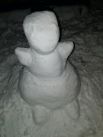 Этот снеговик, видимо, ещё в процессе создания.