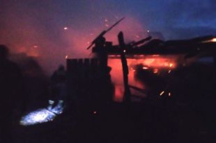 Пожар в деревне Ящерино