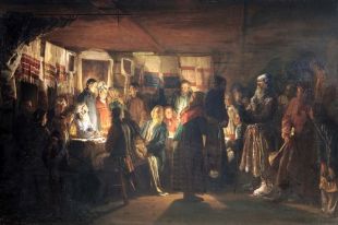 Василий Максимов. «Приход колдуна на крестьянскую свадьбу».