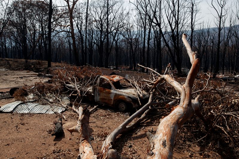 Выжженный ландшафт в долине Кенгуру.
