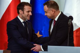 Эммануэль Макрон и Анджей Дуда.