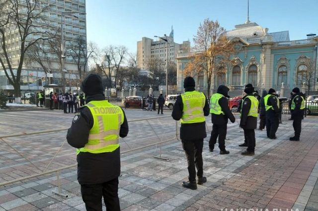«Акции протеста»: полиция усилила меры безопасности в центре Киева 