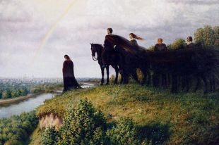 «Прощание с Москвой». Иллюстрация к роману М. А. Булгакова «Мастер и Маргарита».