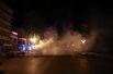 Столкновения протестующих с полицией в порту города Митилины на Лесбосе.