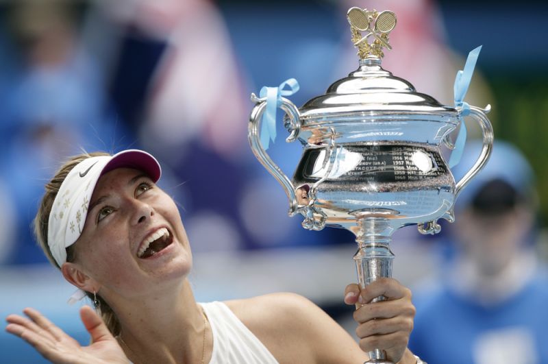 На турнире Australian Open, 2008 год.