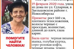 Пропала пенсионерка в Заельцовском районе