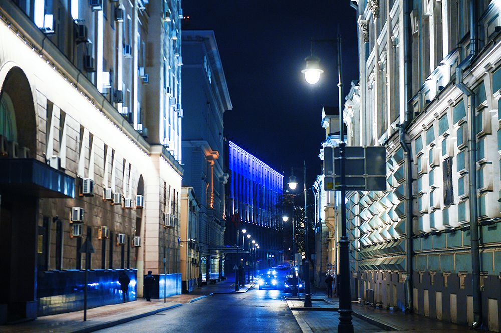 На улицах Москвы.