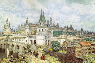 «Расцвет Кремля. Всехсвятский мост и Кремль в конце XVII века», Аполлинарий Васнецов.