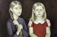 Картина художницы Елены Романовой «Оля и Маша Шукшины». 1975 год.