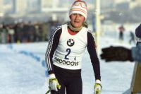 Вяльбе занесена в Книгу рекордов Гиннесса как лучшая лыжница XX века. На фото – этап Кубка мира по лыжному спорту, 1990 г.