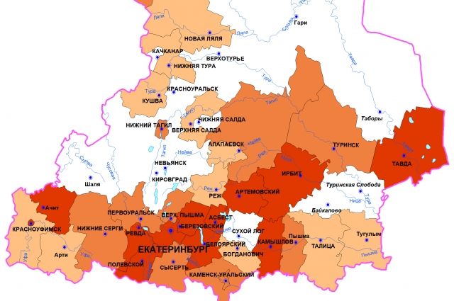 Карта первоуральского района свердловской области