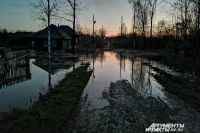Вода поднялась и в Александровске. 