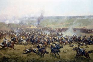 Фрагмент «Бородинской панорамы» Франца Рубо.