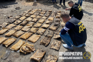 В Луганской области правоохранители обнаружили схрон с 210 кг взрывчатки