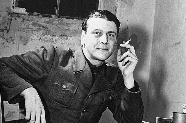 Глава «Организации бывших членов СС» Отто Скорцени в Нюрнбергской тюрьме (ноябрь 1945 г.)