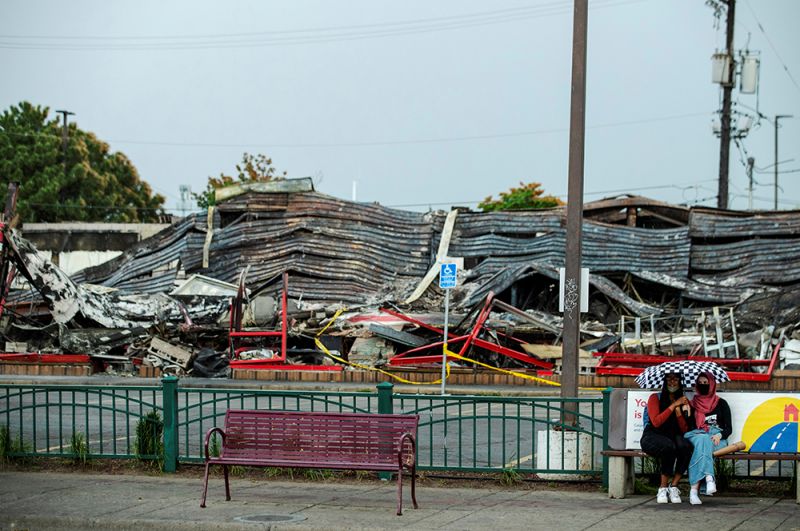 Руины здания в Миннеаполисе.
