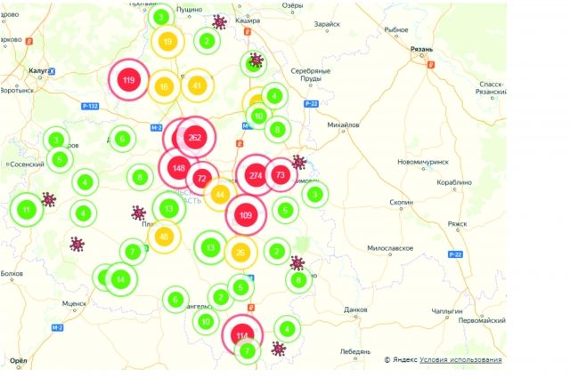 Представлена статистика заболеваемости коронавирусом в Тульской области
