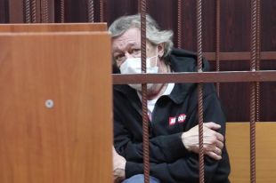 Михаил Ефремов во время избрания меры пресечения в Таганском суде Москвы.