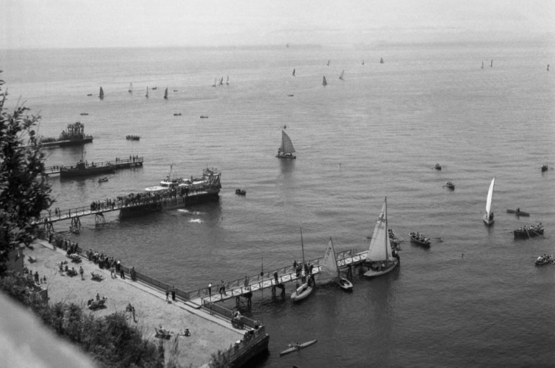 Город Владивосток. Вид на Амурский залив. 1956 год.