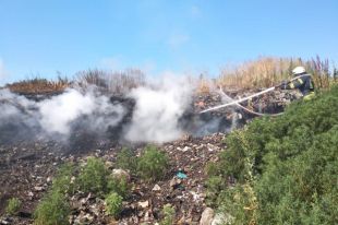 В Киевской области произошел пожар на свалке