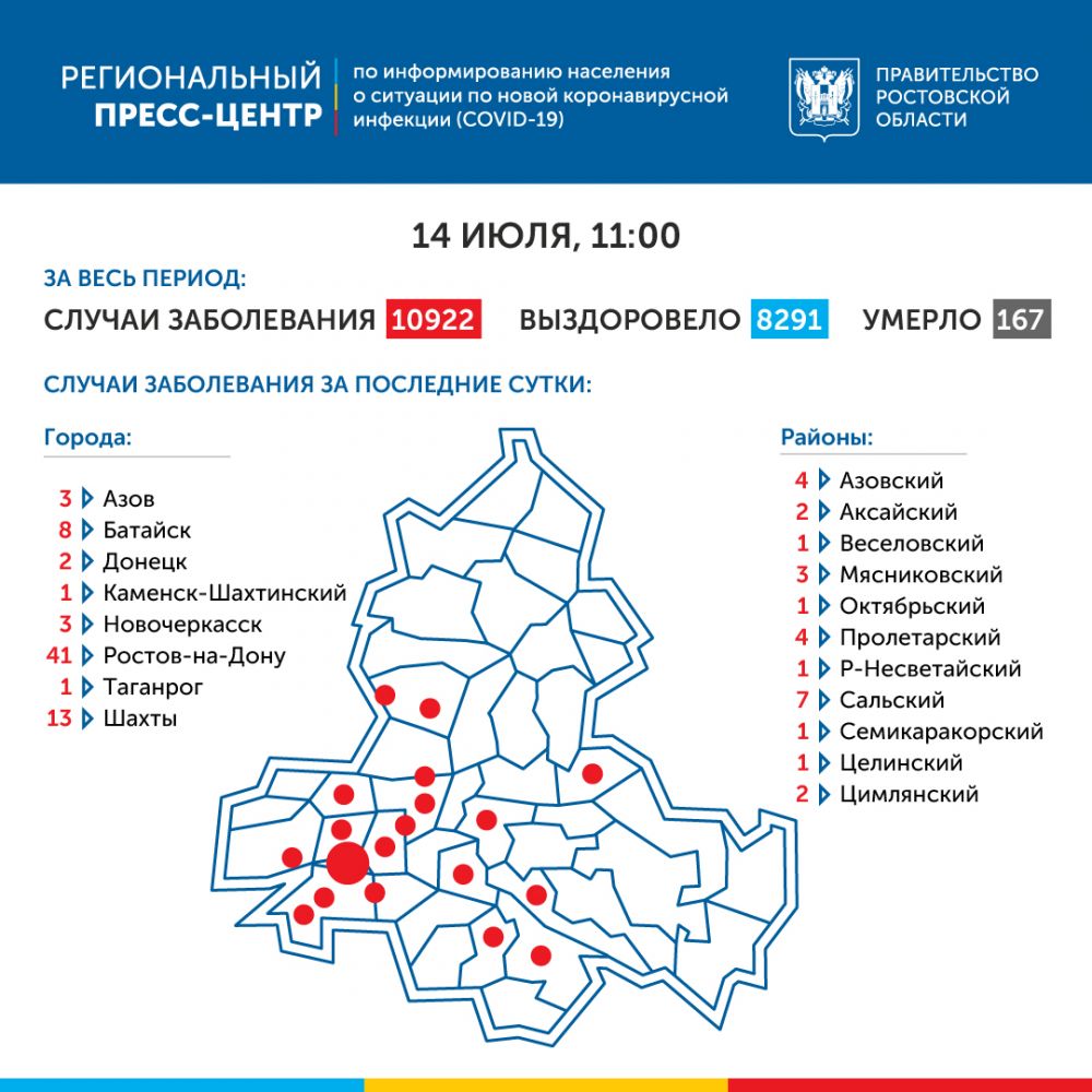 Коронавирус в тульской области карта распространения по районам