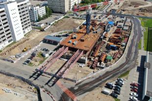Строительство многоуровневой развязки на пересечении ТТК с ЮВХ в районе ул. Новохохловская.