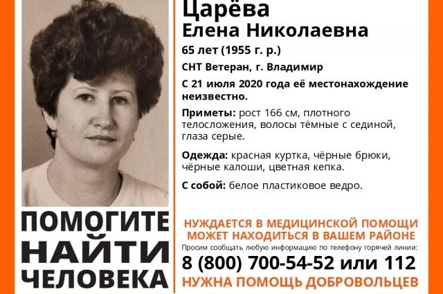 Во Владимире ищут 65-летнюю женщину