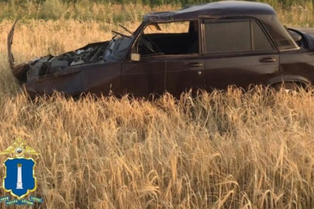 В Мелекесском районе в кювет опрокинулся ВАЗ-21074, водитель погиб