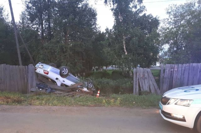 Пьяный водитель «легковушки» перевернулся в Черемхово