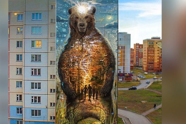 На двух девятиэтажках в Миассе появятся парусник и медведь