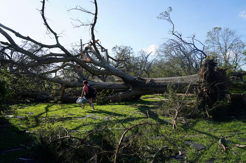 Разрушения в Лейк-Чарльз в Луизиане.