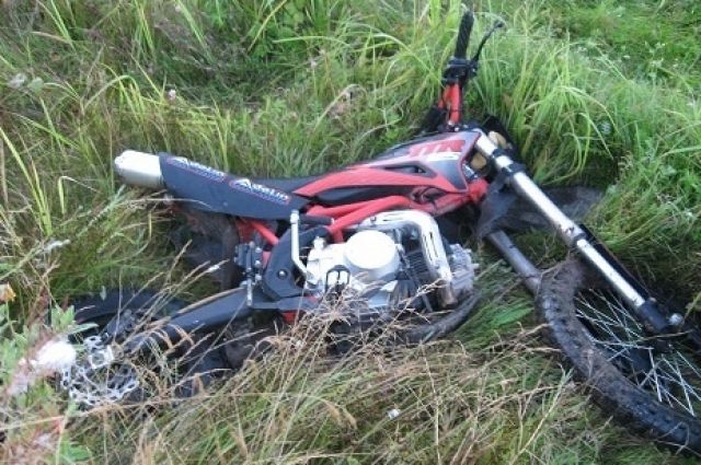 В Барышском районе пьяный мотоциклист без прав опрокинулся в кювет