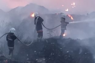 Под Полтавой произошел пожар на свалке