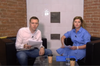 Фатима Шеуджен («Аргументы и факты на Кубани») и Дмитрий Михеев («Комсомольская правда Кубань») в прямом эфире.