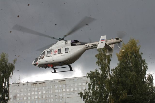 Медицинский вертолет доставил первого больного из Батырево в Чебоксары