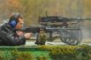 Дмитрий Медведев принимает участие в испытании стрелкового вооружения на полигоне в Подмосковье. 2012 год.