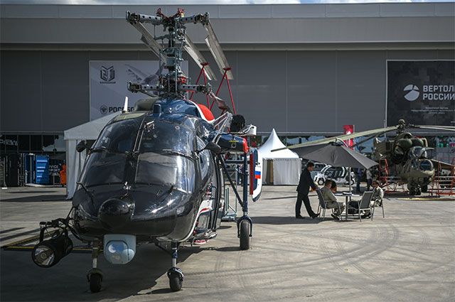 Вертолет Ка-226т на Международном военно-техническом форуме (МВТФ) «Армия-2020».