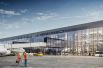 Высота нового терминала – более 30 метров, а фасад здания будет представлен единой стеклянной лентой.