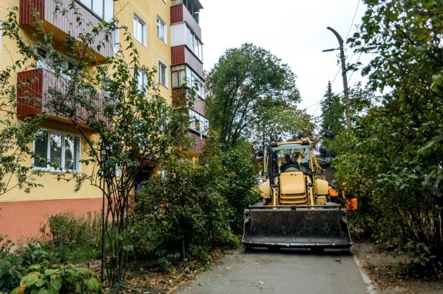 В Курске ремонт дворов отстает от графика