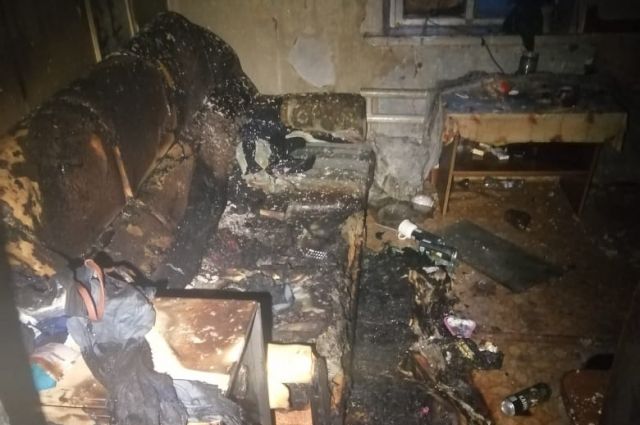 В Ленинском районе Новосибирска в пожаре погибла 37-летняя женщина