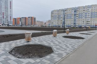 Новый сквер на Ускова-Взлетная