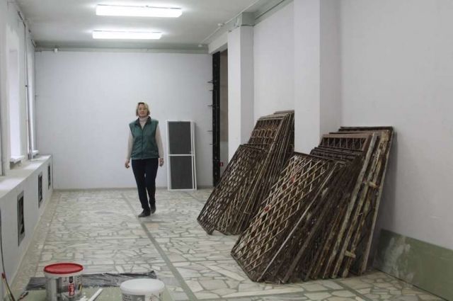 В новомосковском в городском историко-художественном музее идет ремонт