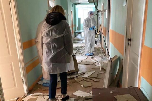 В Челябинске устраняют последствия взрыва в ГКБ №2