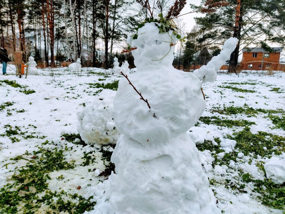 Снежная баба снежная очень натура