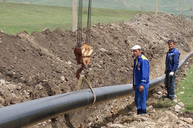 Строительство газопровода в Урупском районе.