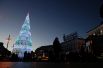 Рождественская елка на площади Пуэрта-дель-Соль в Мадриде, Испания.