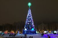 На Центральной площади окружного центра установили главный символ Нового года