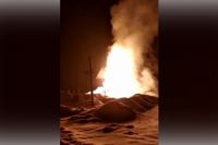 Пострадал один человек: в Грачевском районе горит нефтяное месторождение.