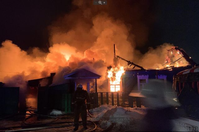 На улице Брянской в Сельцо сгорел жилой дом